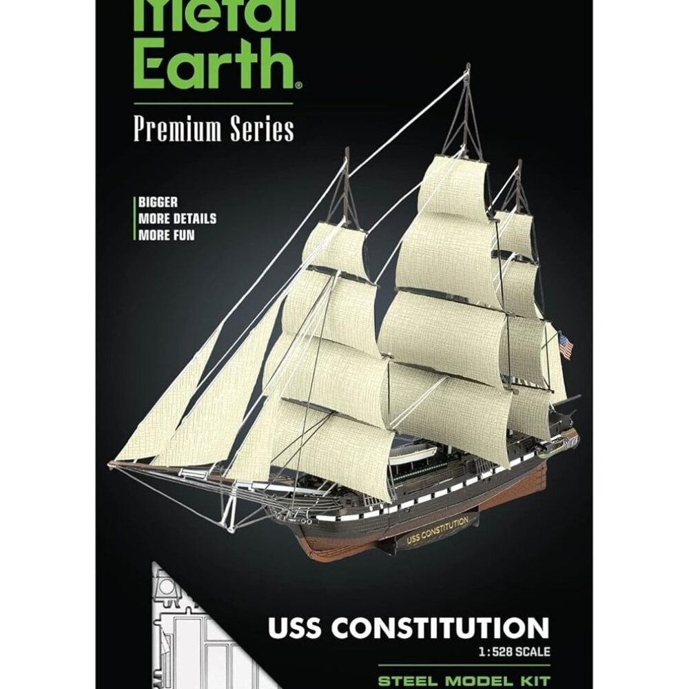 Fascinations Metal Earth USS Constitution 1:528 Scale Model Kit Steel Model PS20